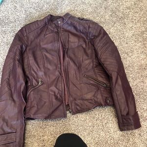 INC Leather Jacket Medium